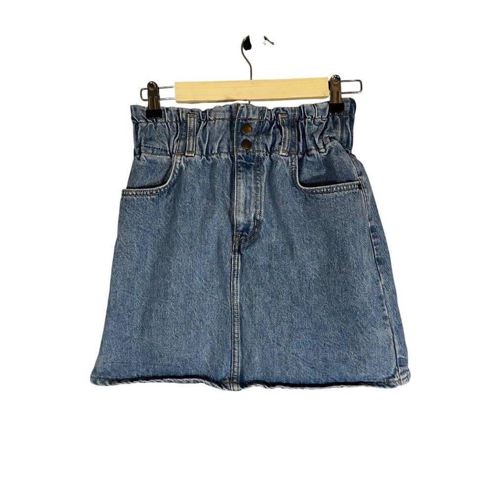 Retro Denim Jean Skirt Blue 3 Western Cowgirl Festival Country Rodeo Farm‎ 80s